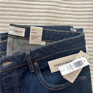 Denim Forum Rowan Super Hi-Rise Jeans in Dark Blue